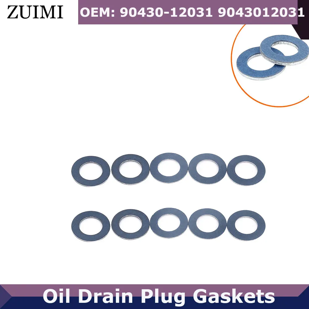 

10X масляная сливная втулка, штепсельная вилка, кольцевой Двигатель уплотнения для Toyota Camry Corolla Prius C 9043012031 9008043037, Замена автозапчастей