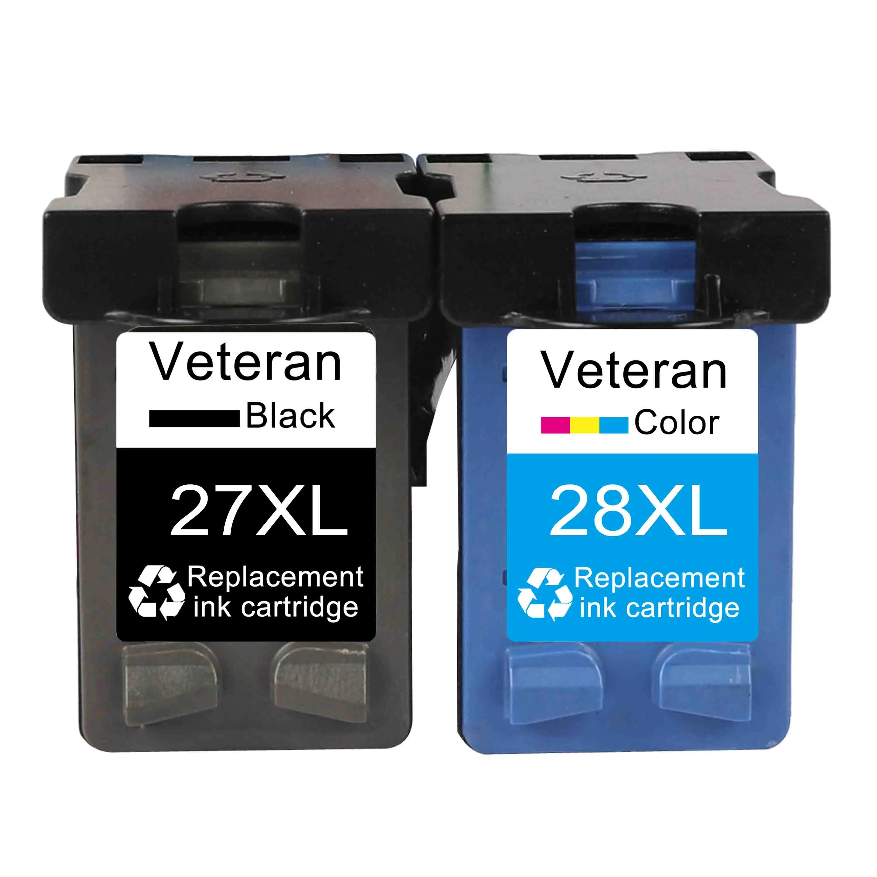 27XL and 28XL Ветеран чернильный картридж 27XL 28XL замена для hp 27 28 XL hp 28 чернилами hp Deskjet 3320 3323 3325 3420 3425 4255 4256 5608 5609 принтер - Цвет: 27XL and 28XL