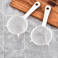 kitchen handheld plastic screen mesh tea leaf strainer flour sieve colander