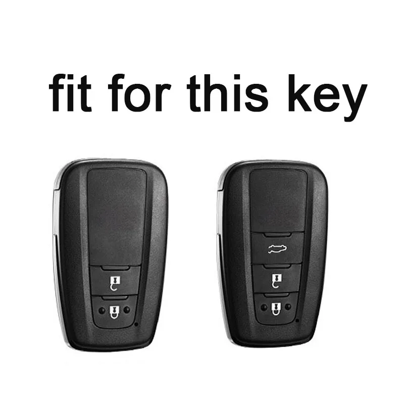 

Leather Key Case Cover for Toyota Camry CHR Corolla RAV4 Avalon Land Cruiser Prado Prius Remote Fob Cover 2 3 Button 2018 2019