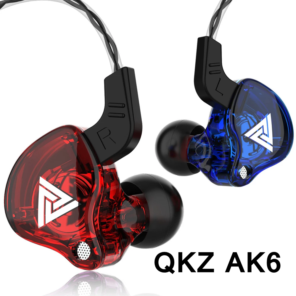 Original QKZ AK6 Copper Driver HiFi Wired Earphone Sport Running Headphones Bass Stereo Headset Music Earbuds fone de ouvido