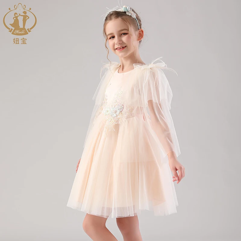 Платье для девочки с вышивкой Nimbel Princess элегантное дизайнерское платье бусинами