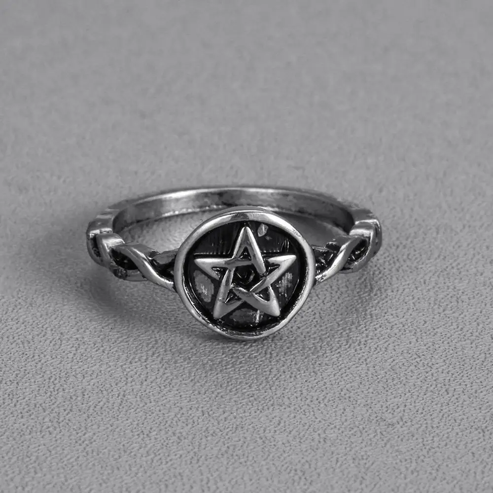 Aliexpress - Todorova Retro Celtics Pentagram Star Pagan Rings Men’s Women Fashion Biker Jewelry Gothic Punk Minimalist Signet Ring