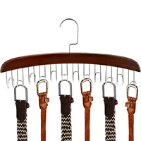 multifunctional wooden belt hanger belts rack tie hanger scarf holder organizer wardrobe closet storage hanger 8 12 24 hooks