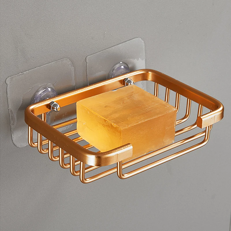 

Creative Drill Free Soap Dish Holder Wall Mounted Storage Rack Toilet Soap Box Sponge Dish Bathroom Accessories