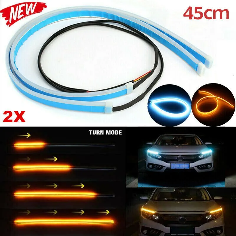 

45cm LED Strip Daytime Running Light Exterior Headlight Indicator Interior