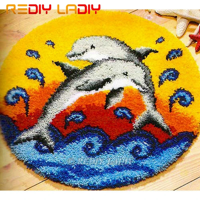 Наборы крючков с защелкой Сделайте свой собственный ковер гобелен для дельфинов