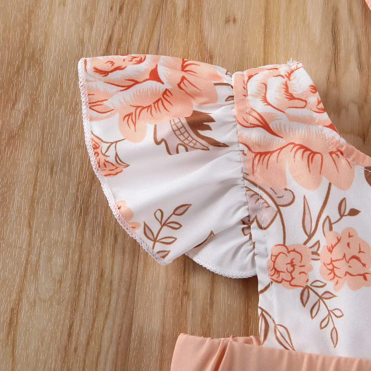 Платье для девочки 2020 Одежда новорожденных девочек боди с цветочными оборками