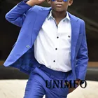 Синие костюмы для мальчиков на свадьбу, детский праздничный наряд на день рождения, комплекты одежды с кольцом, нарядный костюм (пиджак + брюки), блейзеры с заостренным лацканом