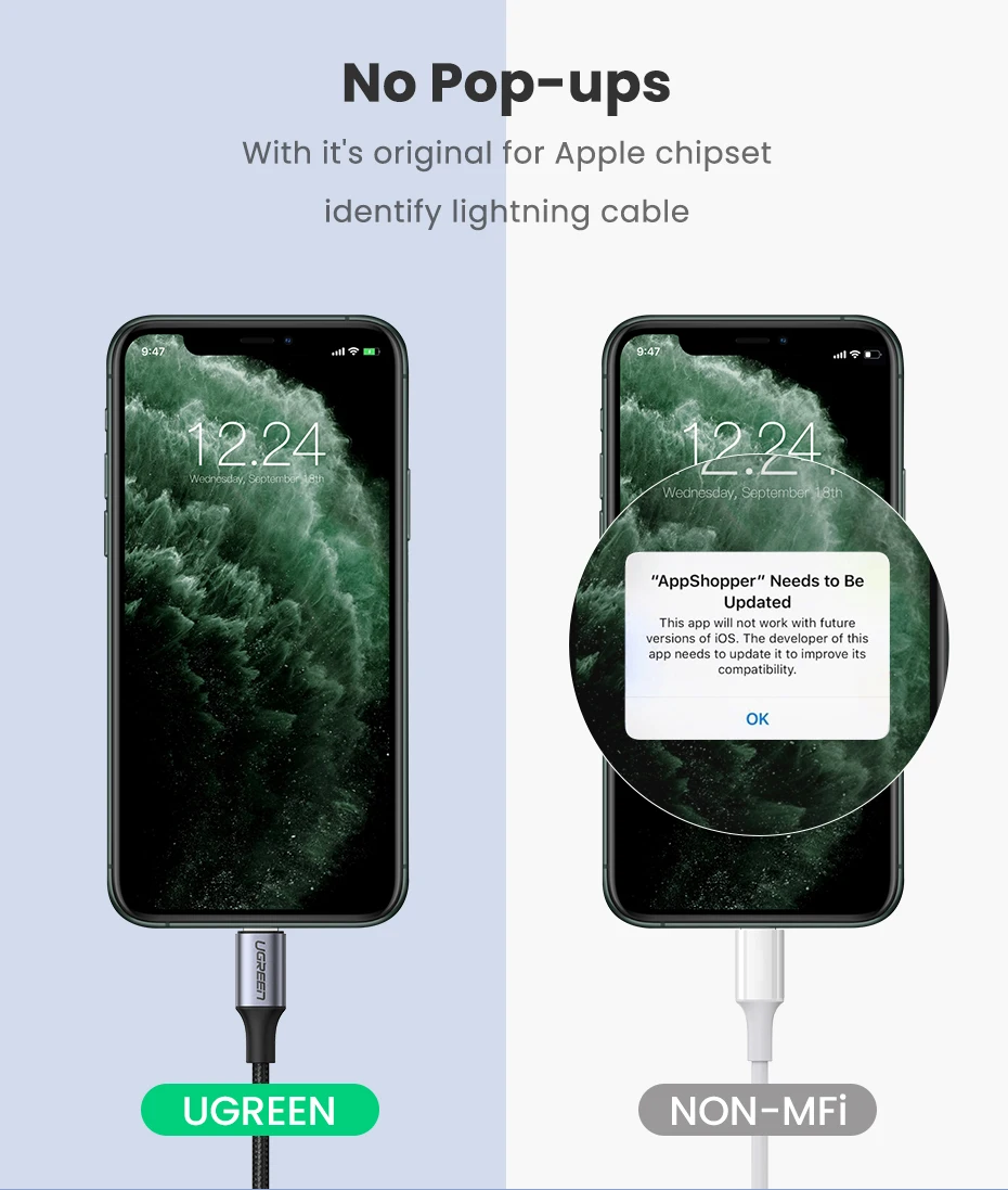 Ugreen MFi Lightning до 3 5 мм Aux кабель для iPhone 11 Pro Max X 7 штекер 1 м автомобильный конвертер