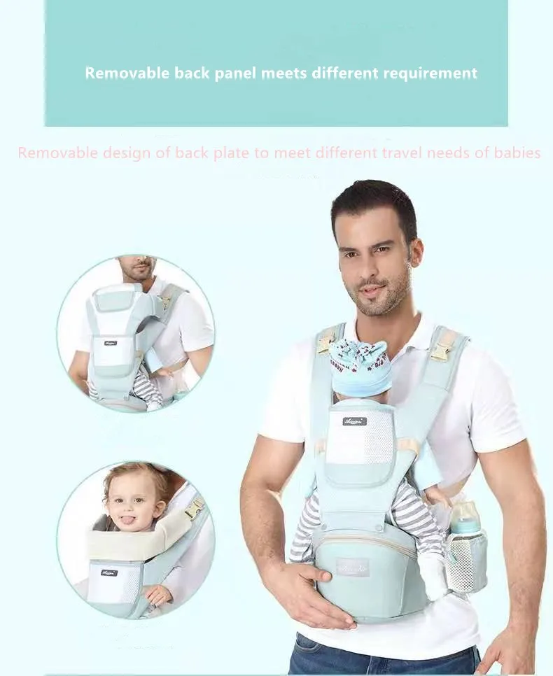 

Newborn Baby Carrier Women Multifunctional Baby Carrier Baby Waist Stool Cotton T Shirts Dad Hands Free Baby Kangaroo Packet T s