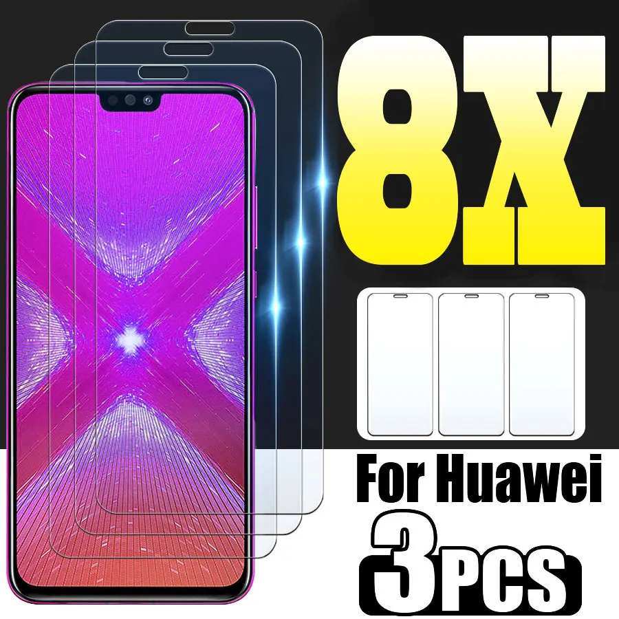 3 шт. honor8x Защитное стекло для huawei honor 8x8 x Screen Protector honer hono x8 huawei8x безопасности