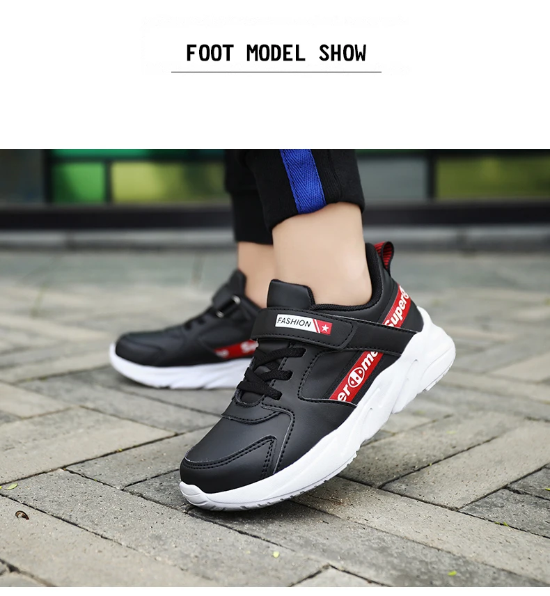 Autumn and winter leather sneakers cheap boys shoes casual shoes