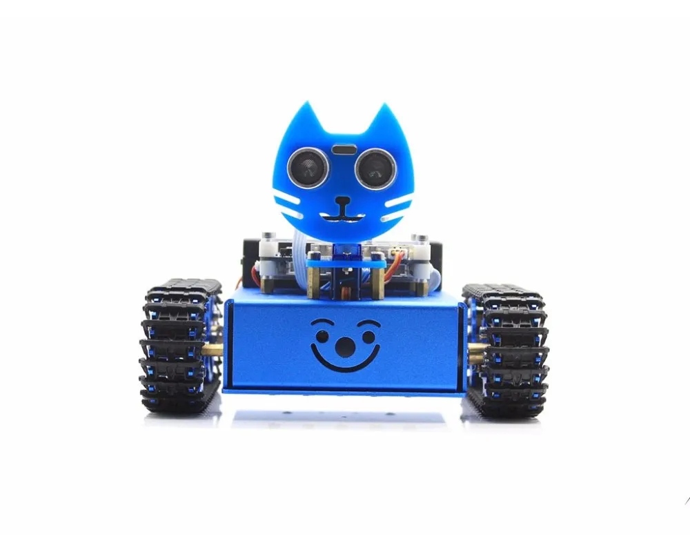 KitiBot-MG-T (EN) Starter Robot Building Kit with Mega2560 Controller Board for Kids Graphical Programming Tracked Version | Электронные