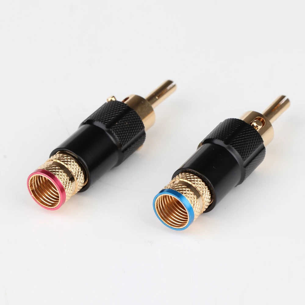 4 шт./8 шт. 24 К позолоченный штекер банана разъем для кабеля динамика с винтовым