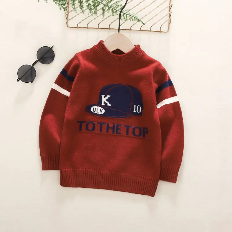 Детский свитер для мальчиков Осень зима 2019 Вязаная хлопковая одежда малышей