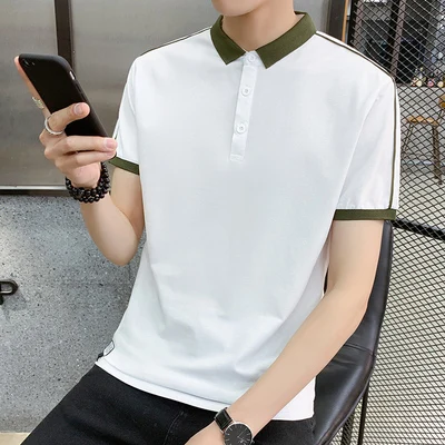 

Summer men's business casual short sleeve t-shirt 3872