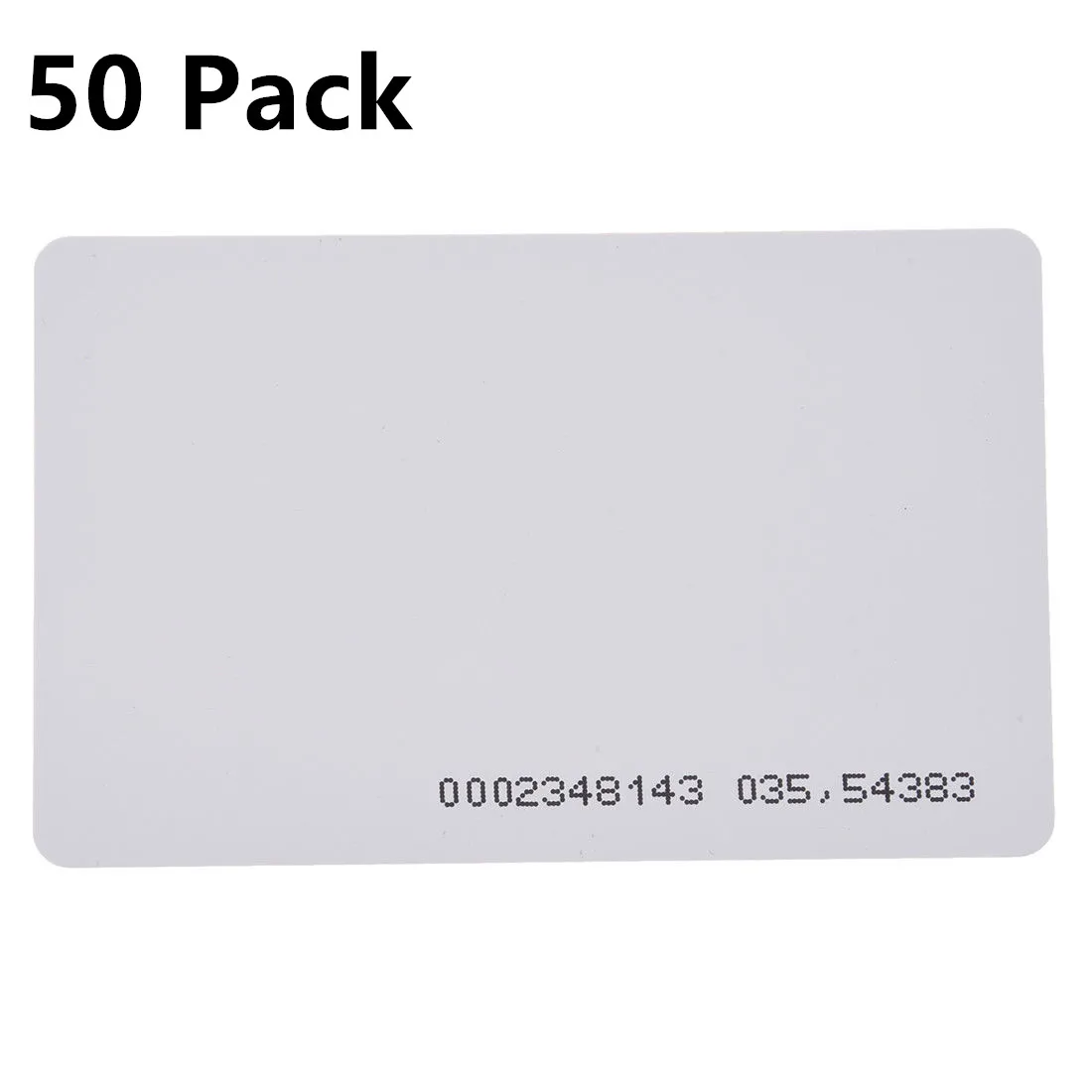 

50Pack Plastic Door Entry Access Proximity RFID ID Cards Token TK4100 EM4100 125Khz