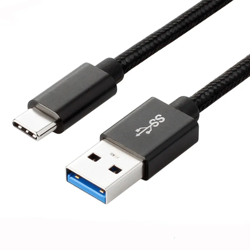 

Supper Speed 5Gbps USB 3.0 AM to Type C Data 3A Fast Charging Cables For Samsung Xiaomi mi 11 Mobile Phone Nylon Braided cable