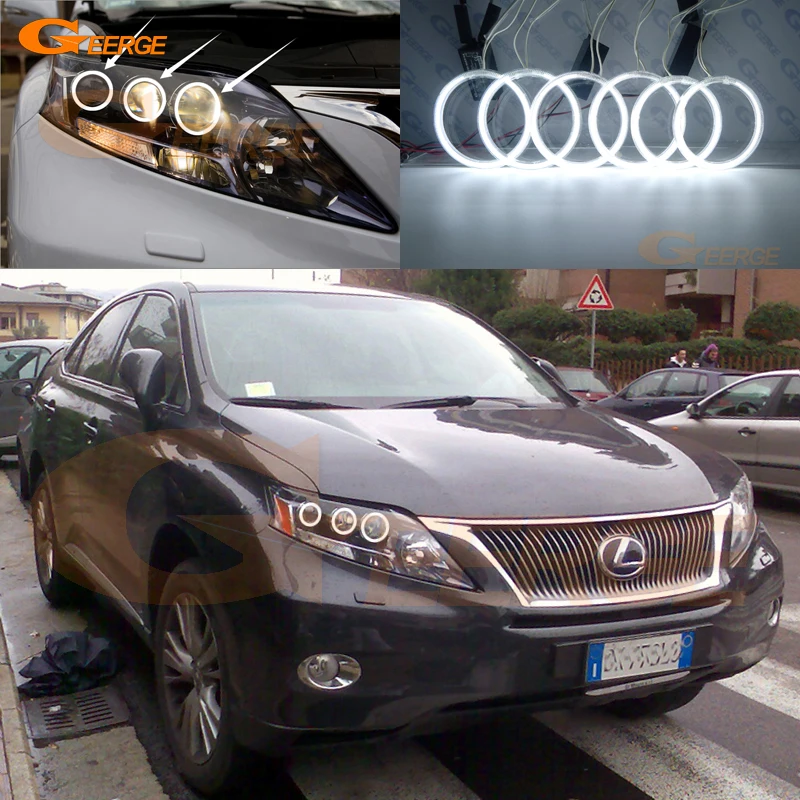 Для Lexus RX450h 2009 2010 2011 2012 отличные ультра яркие CCFL ангельские глазки Halo кольца