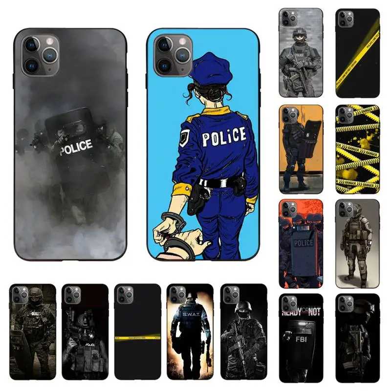 

MaiYaCa Police Phone Case for iPhone 11 12 13 mini pro XS MAX 8 7 6 6S Plus X 5S SE 2020 XR cover