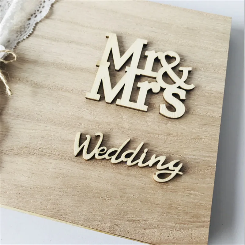 1 шт/10 страниц DIY деревянный Mr. Mrs фоторамка свадебная книга для сбора подписей гостей свадебное украшение Вечеринка «будущая Невеста» поставки-S