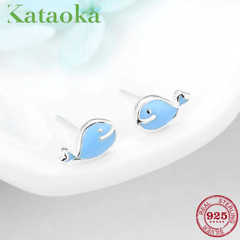 Серьги маленькие из серебра 925 пробы с эмалью | Украшения и аксессуары