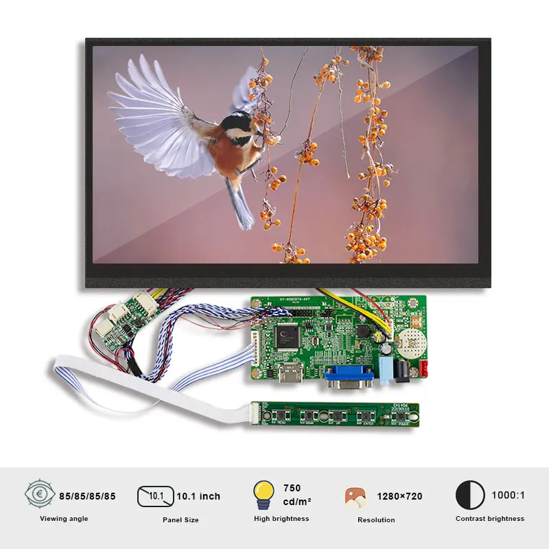  Innolux LVDS DJ101IA-07A 1280*720 SRGB TFT IPS Lcd 10, 1  -  HDMI    