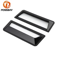 possbay automobiles 2 color car styling universal decorative air flow intake scoop turbo bonnet vent cover hood sticker