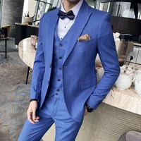 jacketsvestpants 2021 new style male spring grooms married tuxedomen business suit mens three piece casual suit blazers