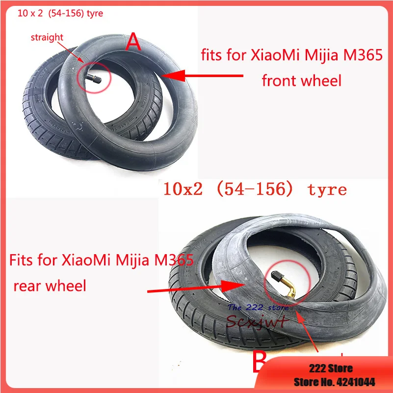 

10Inch for Xiaomi Mijia M365 Electric Scooter Tire New Version Tyre Inflation Wheel for Xiaomi M365 Scooter front rear tyre tube