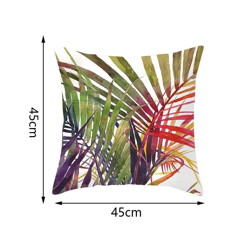 

Tropical Plants Pillow Cases Polyester Decorative Pillowcases Green Leaves Throw Pillow Cases kussensloop almohada poszewka