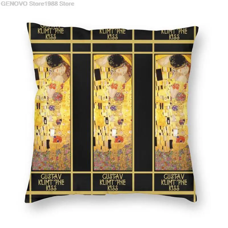 

Gustav Klimt Der Kuss Kissen Abdeckung 40x40 Home Dekorative 3D Druck Malerei Kunst Werfen Kissen für Sofa Zwei seite