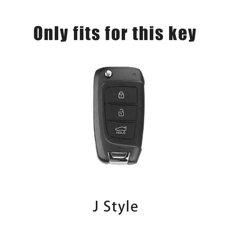 

ABS Car Folding Key Cover Case Holder Shell For Hyundai Elantra Solaris 2017 Santa Fe Verna Tucson i35 i40Genesis F Auto Style