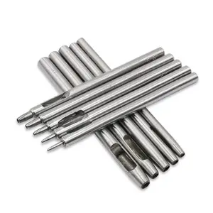 10 шт. 0,5 мм-5 мм перфоратор для кожи, рабочие инструменты для кожи, часов, ленты, ремни, холст, бумага, пластик, Круглый перфоратор, ПУ