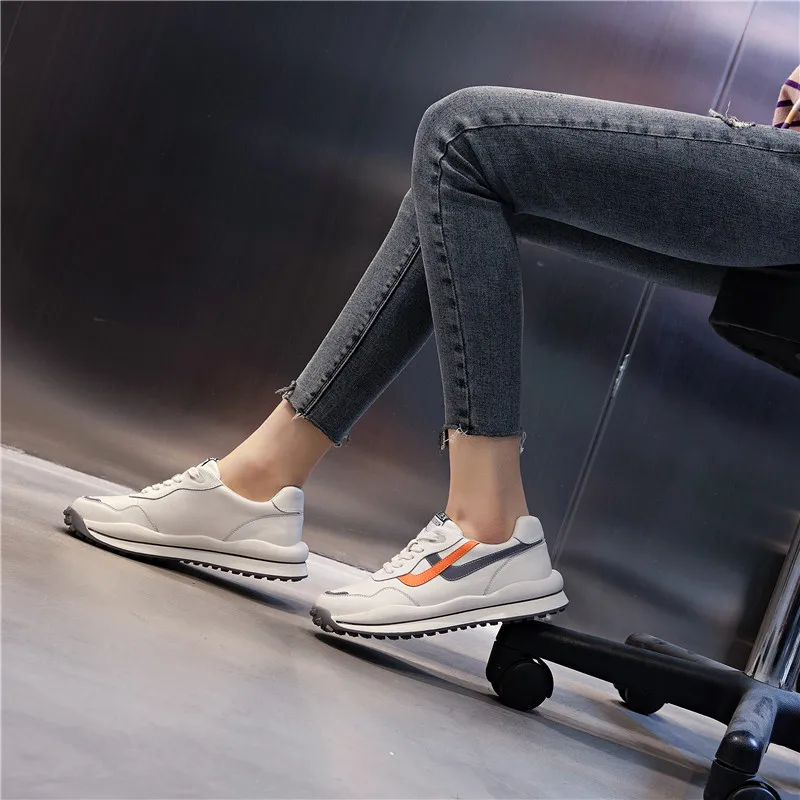 

FEDONAS Mixed Colors Women Sneakers Genuine Leather Lace Up Round Toe Shoes Woman Platform Summer Sport Casual Basic Flats Shoes