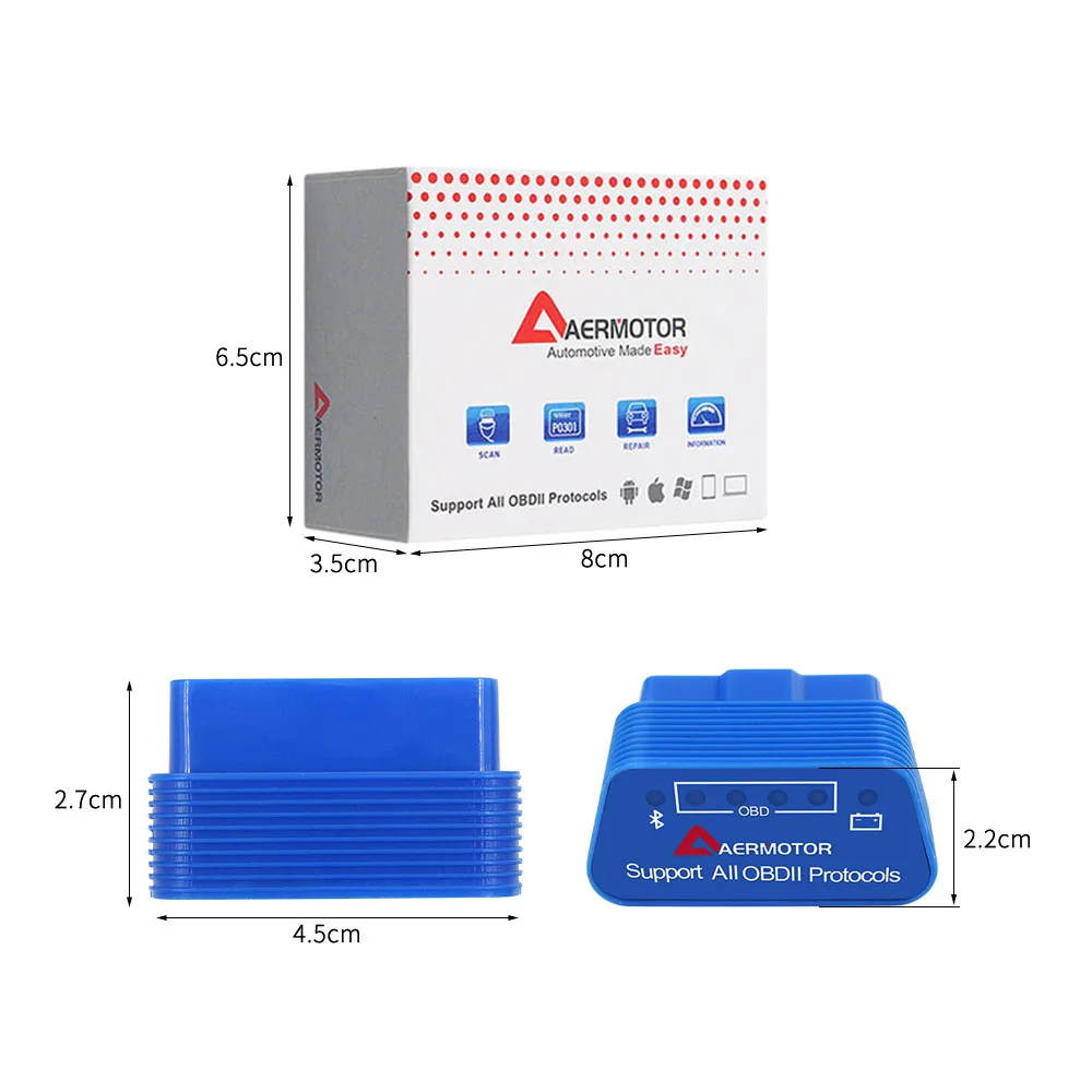 

universal ELM327 Bluetooth 4.0 car fault detector OBD2 diagnostic tool for android and ios