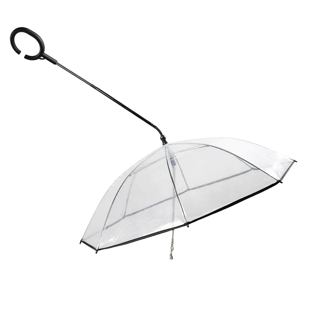 

Adjustable Pet Umbrella Transparent with Walk Leash Pet Rain Gear Dogs Raincoat for Household Animal Dogs Decoration