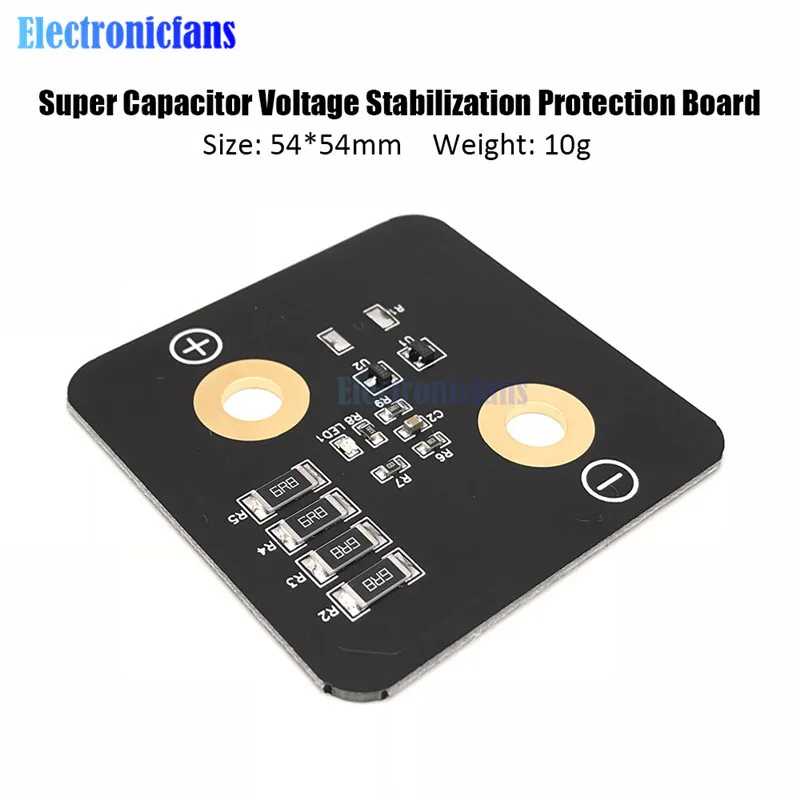 2 8 В 3000F супер конденсатор Стабилизация напряжения Защитная плата 5 4*5 4 см