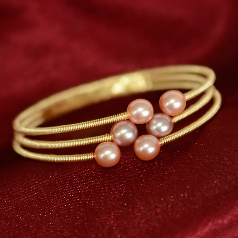 NYMPH браслет из натурального пресноводного жемчуга настоящие браслеты для