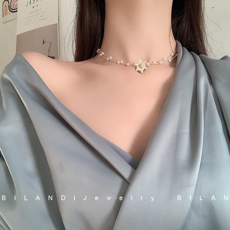 Модная бижутерия ожерелье-чокер Лидер продаж Двухслойное ожерелье с подвеской