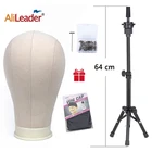 Регулируемая подставка для парика Alileader 64 см, искусственная голова для тренировки, Набор для создания искусственных волос