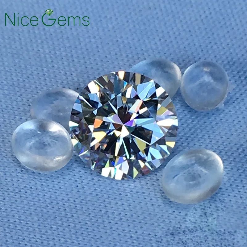 NiceGems бриллиантовая огранка муассаниты 3 мм-12 мм Муассанит D цвет отличный пропуск Алмазный тестер Свободный Камень для изготовления ювелирных изделий