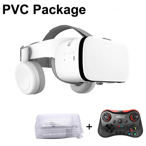 With Mocute 056B Bobovr Z6 3D vr Очки виртуальной реальности иммерсивная VR беспроводная гарнитура c Bluetooth смартфоны 3d картон с контроллером - Цвет: With Mocute 056B