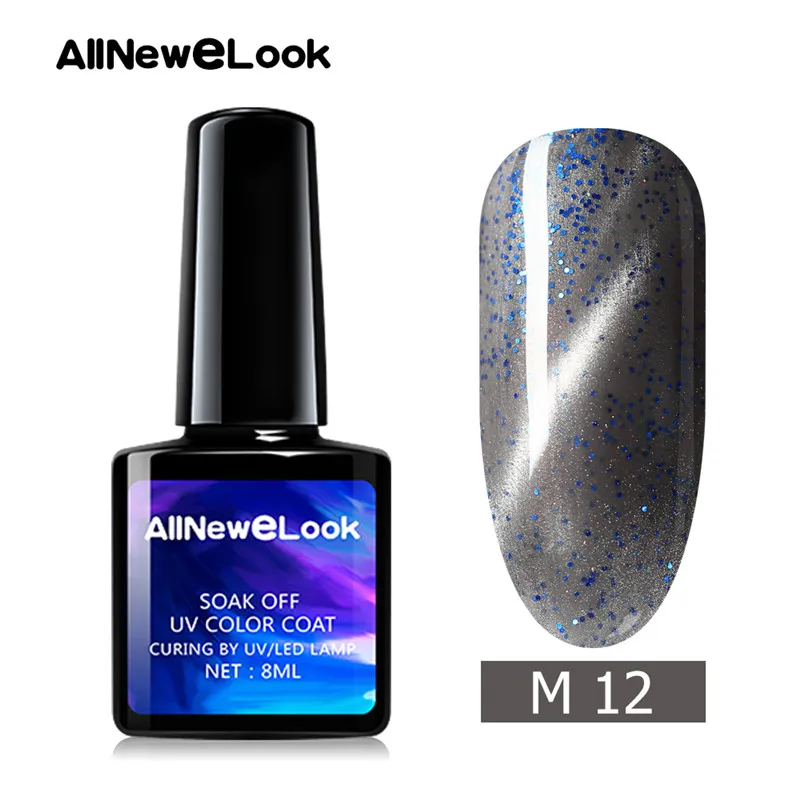 CA012 Allneweook УФ-гель для ногтей Cateye 8 мл Магнитный лазер лак для ногтей клей для ногтей - Цвет: CA012