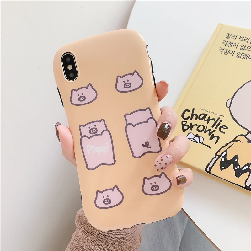 Забавный мультфильм животных чехол для iPhone X Xs Max Xr 6s 7 8plus анти-шок красивый