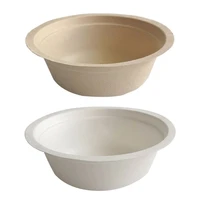 50pcsbag 350ml eco friendly compostable soup bowls disposable round bowl
