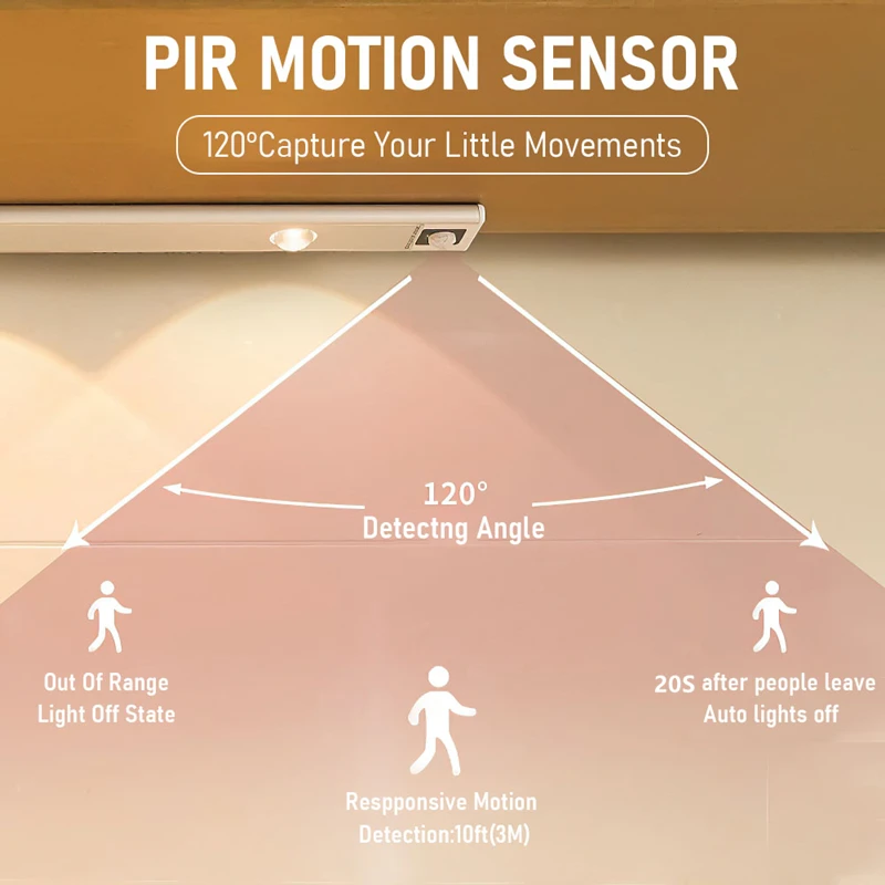 smar motion sensor cabinet lights usb rechargeable night lamp for bedroom kitchen living room table decor lamps led night light free global shipping