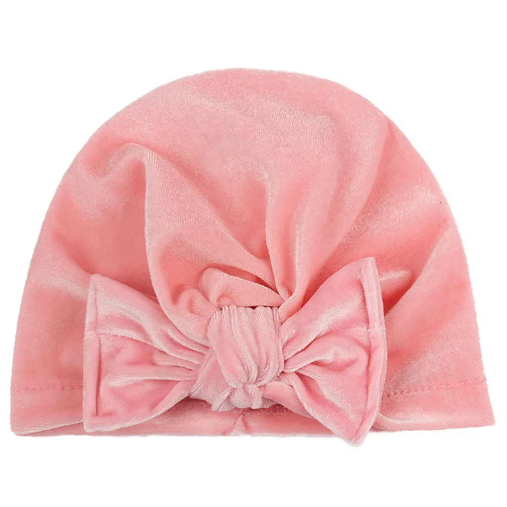 11colors Children Gold Velvet Knotted Pullover Hat Autumn and Winter Warm Baby Indian Toe Cap | Детская одежда и обувь