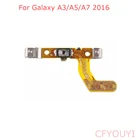 Шлейф для кнопки питания для Samsung Galaxy A3 A5 A7 2016 A310 A510 A710, боковые кнопки, запасные части